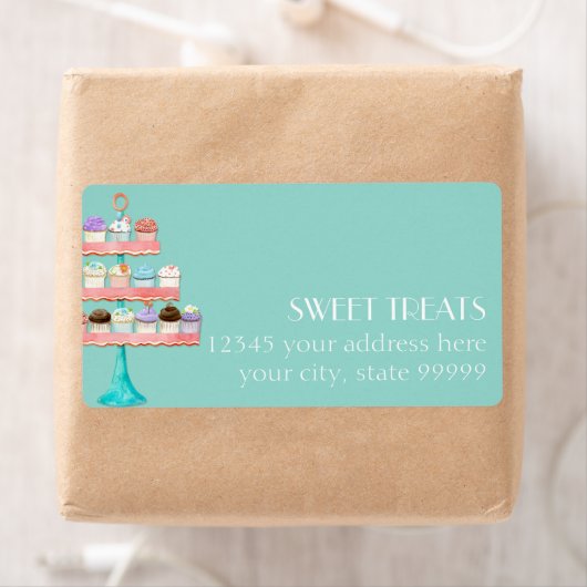 Cupcake Dessert Baking Bakery Business Package ラベル (インサイチュ)