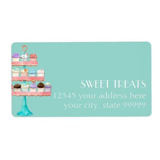 Cupcake Dessert Baking Bakery Business Package ラベル (正面)