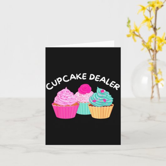 Cupcake Er - Funny Cupcake Baker Pastry Baking Gif カード (黄色い花)