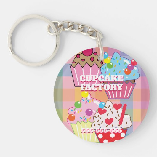 CUPCAKE FACTORY メニュー キーホルダー (正面)