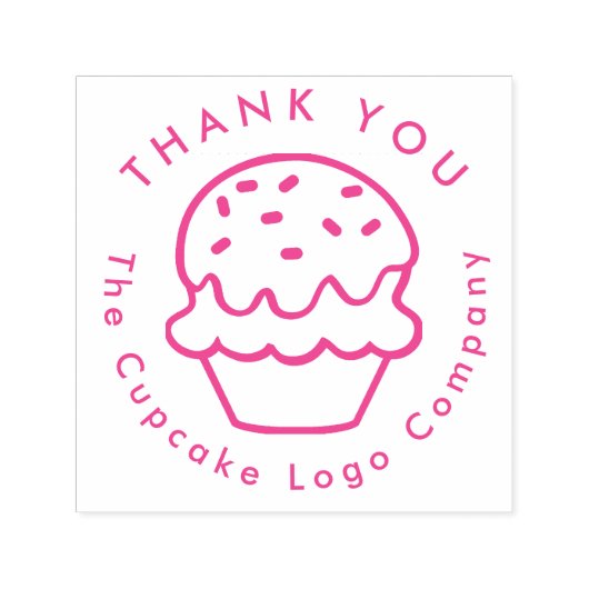 cupcake logo design セルフインキングスタンプ (デザイン)