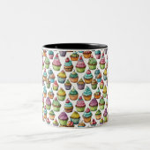 Cupcake Mug -カラフル Sweeten Your Sips ツートーンマグカップ (中央)