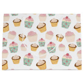 Cupcake Pattern ラージペーパーバッグ (正面)