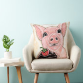 Cupcake Piggy Throw Pillow クッション (椅子)