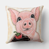 Cupcake Piggy Throw Pillow クッション (裏面)