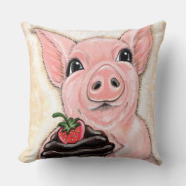 Cupcake Piggy Throw Pillow クッション