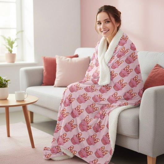 Cupcake Sherpa Blanket シェルパブランケット