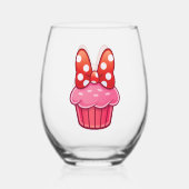 Cupcake Stemless Wine Glass ステムなしワイングラス (正面)