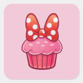 Cupcake Sticker スクエアシール (正面)