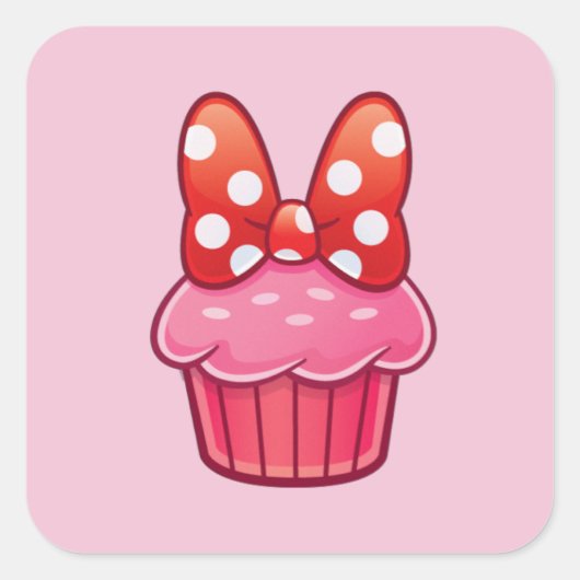 Cupcake Sticker スクエアシール (正面)