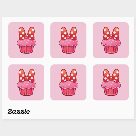 Cupcake Sticker スクエアシール (シート)