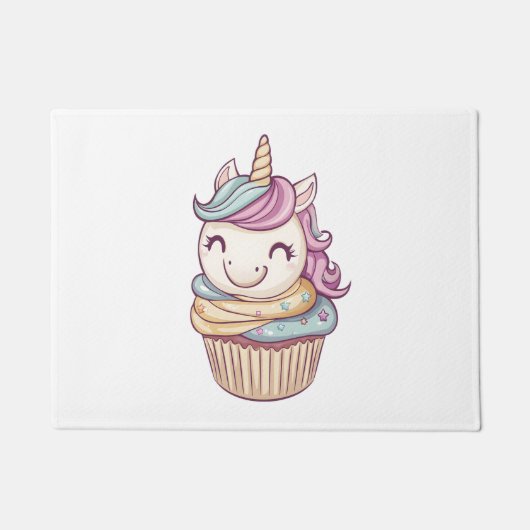 Cupcake Sweet Unicorn (1) ドアマット (正面)