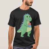 Cupcake T-Rex Dinosaur Baker Pastry Chef Dino Love Tシャツ (正面)