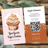 Cupcake Trendy QR Code and Website 名刺