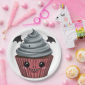 Cupcake Vampiro Fofo / Cute Vampire Cupcake ペーパープレート (パーティー)
