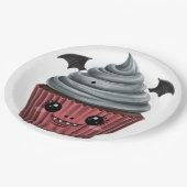 Cupcake Vampiro Fofo / Cute Vampire Cupcake ペーパープレート (アングル)