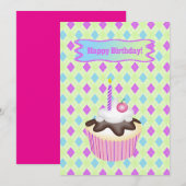 Cupcake with Cherry, Birthday シーズンカード (正面/裏面)