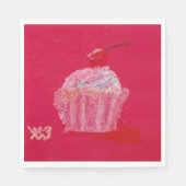 Cupcake with strawberry Frosting スタンダードランチョンナプキン (正面)