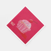 Cupcake with strawberry Frosting スタンダードランチョンナプキン (角)