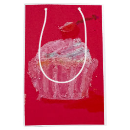 Cupcake with strawberry Frosting ミディアムペーパーバッグ