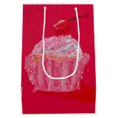 Cupcake with strawberry Frosting ミディアムペーパーバッグ (裏面)