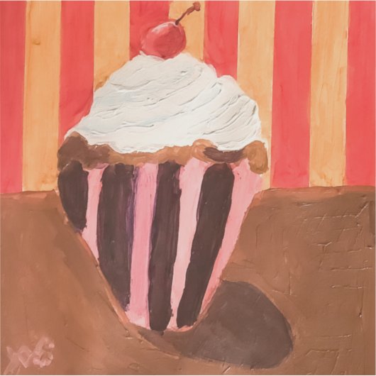 Cupcake with Vanilla Frosting シール (正面)