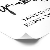 Cupcakesの結婚看板ポスター垂直 フォトプリント (角)