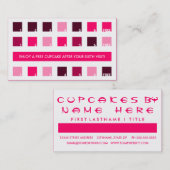 CUPCAKESの顧客モダン評価（正方形） ロイヤリティカード (正面/裏面)