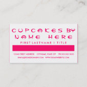 CUPCAKESの顧客モダン評価（正方形） ロイヤリティカード (裏面)