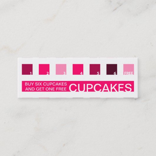 CUPCAKESの顧客モダン評価(正方形) ロイヤリティカード (正面)