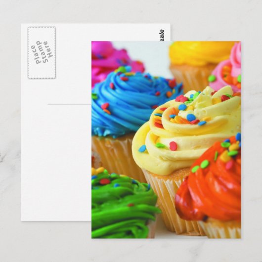 Cupcakesはがき ポストカード (正面/裏面)