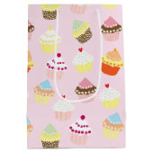 Cupcakesカラフル抱き枕 ミディアムペーパーバッグ (裏面)