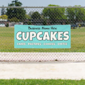 Cupcakesパーソナライズされたベーカリーバナー 横断幕 (インサイチュ)