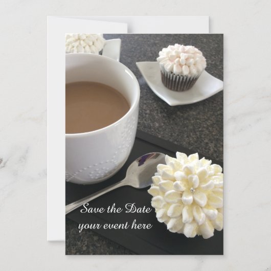 Cupcakesファンシーイベント日付の保存 マグネット招待状 (正面)