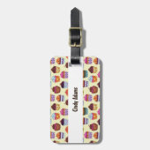 Cupcakes予測できなイラストレーションパターン ラゲッジタグ (正面縦)