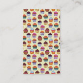 Cupcakes予測できなイラストレーションパターン 名刺 (裏面)