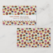 Cupcakes予測できなイラストレーションパターン 名刺 (正面/裏面)