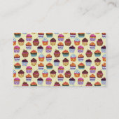 Cupcakes予測できなイラストレーションパターン 名刺 (裏面)