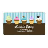 Cupcakes住所 シール (正面)