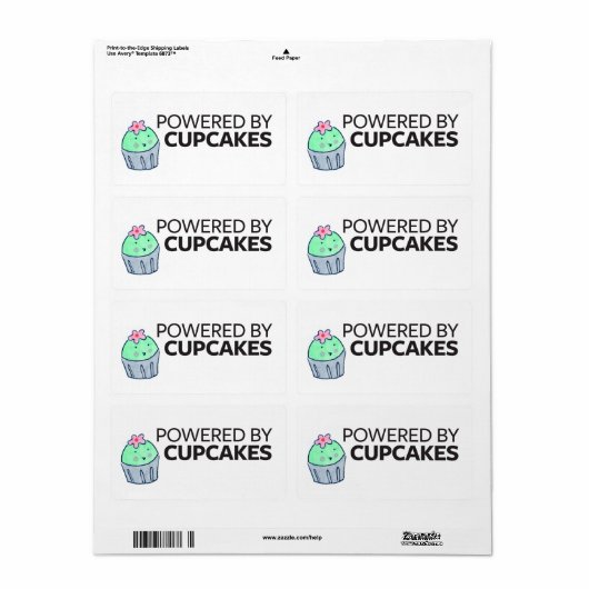 Cupcakes搭載 ラベル (フルシート)