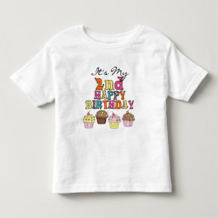 Cupcakes 2ndかわいらし Birthday Tシャツ&ギフト トドラーTシャツ