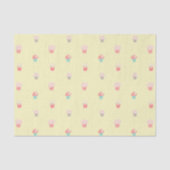 Cupcakes and Polka Dot Cute Pattern Pastel 薄葉紙 (正面)