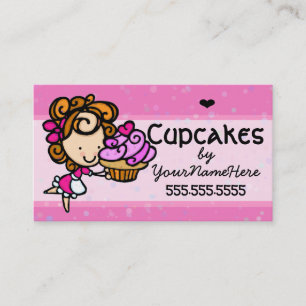 Cupcakes.Bakery.Baking.Dessert.Custom文字色 名刺