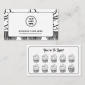 Cupcakes Bakery Coffee Shop Reward Point ロイヤリティカード (正面/裏面)