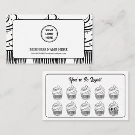 Cupcakes Bakery Coffee Shop Reward Point ロイヤリティカード