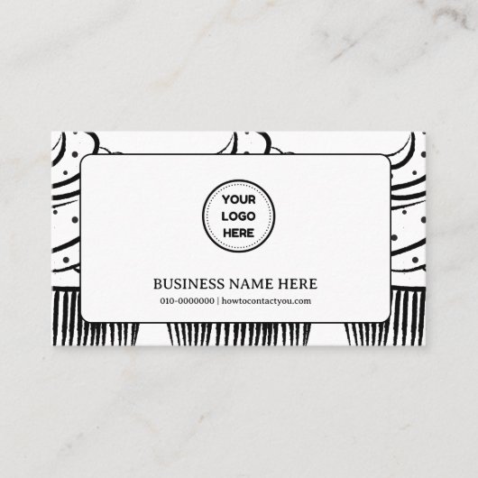 Cupcakes Bakery Coffee Shop Reward Point ロイヤリティカード (正面)