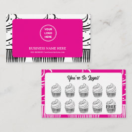 Cupcakes Bakery Coffee Shop Reward Point ロイヤリティカード