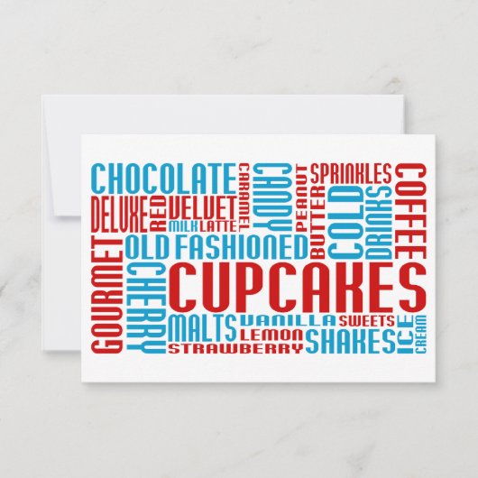 cupcakes chitChat 招待状 (正面)