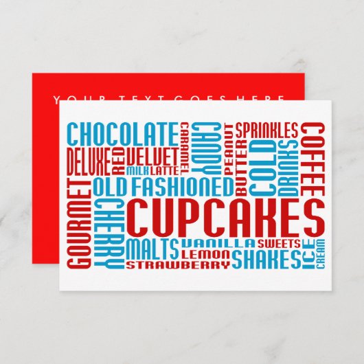 cupcakes chitChat 招待状 (正面/裏面)