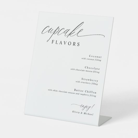 Cupcakes Dessert Table Wedding 台座サイン (正面)